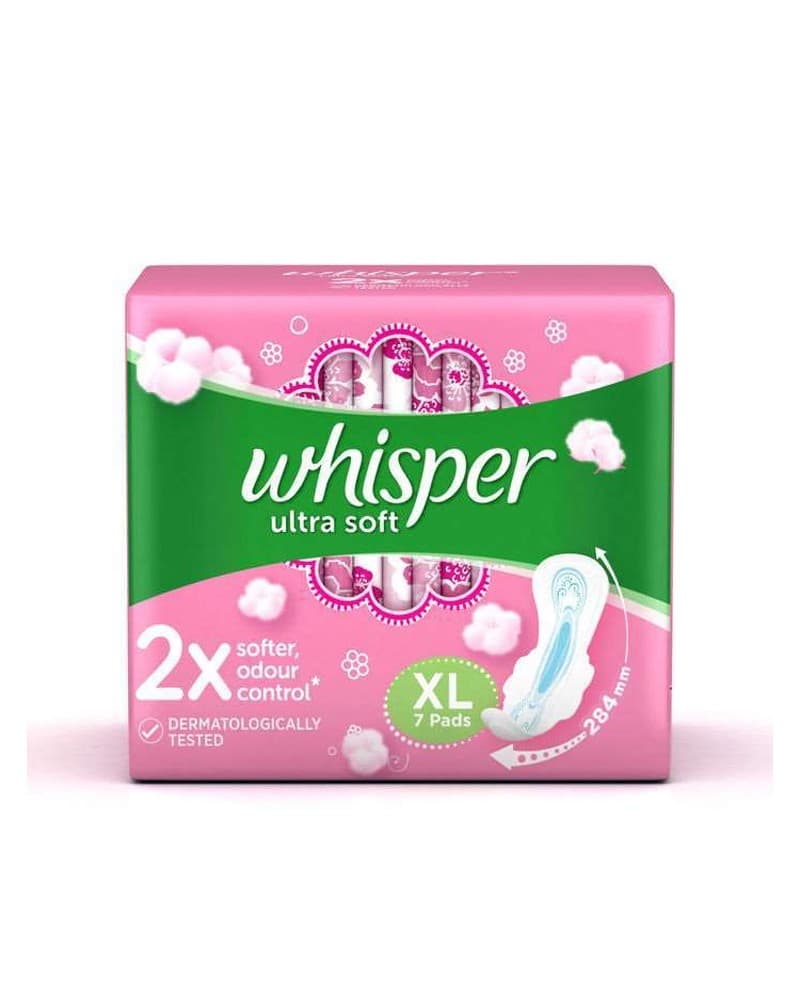 Whisper Ultra Soft XL+7 INR 90- 50% OFF
