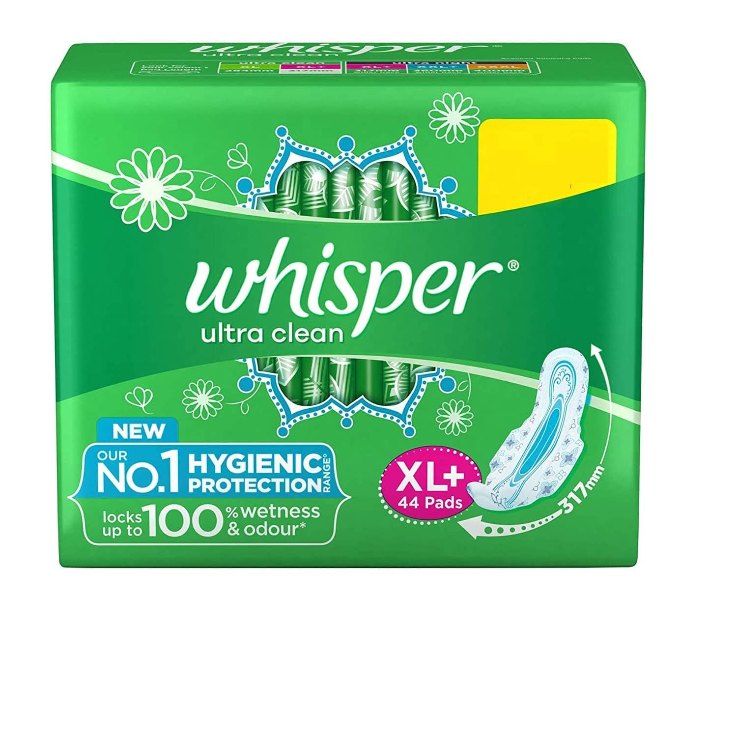Whisper Ultra Clean XL+ 44s + 4 Free INR 599