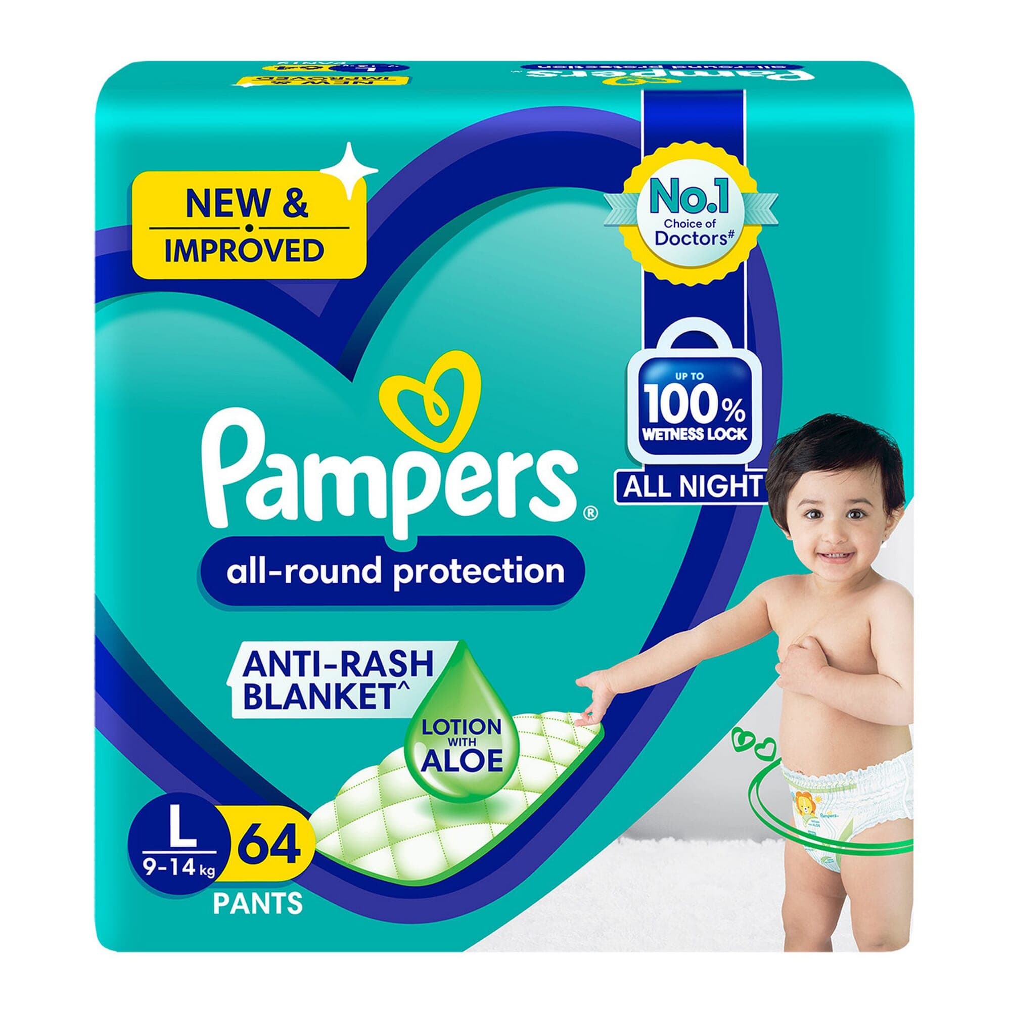 Pampers Pants Large 64pcs INR 1399 - 50 % off