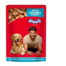 Drools Adult Chicken Chunks Gravy 150gm (Dish) NPR 120