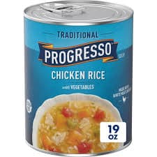 PROGRESSO CHICKEN RICE SOUP 19OZ 538GM MRP 759