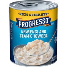 PROGRESSO NEW ENGLAND CLAM CHOWDER SOUP 18.5OZ 524GM MRP 759