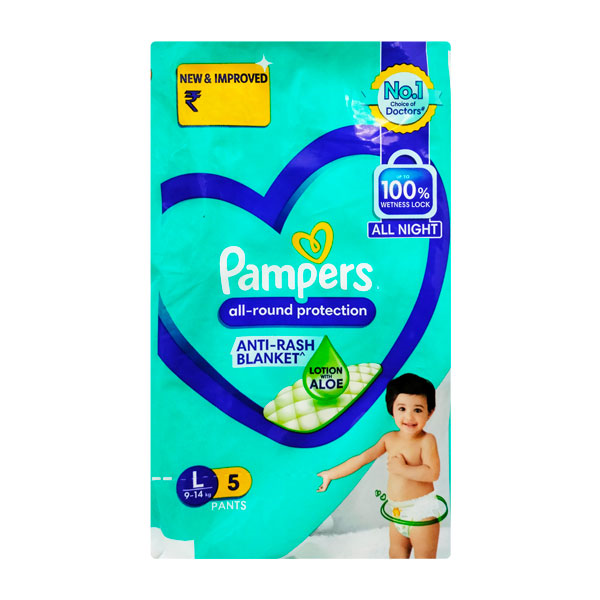 Pampers Pants Large 5pcs INR 99 - 50% off
