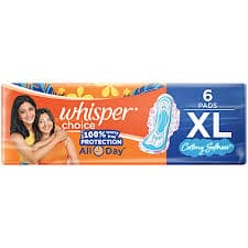 Whisper Choice Extra Long 6's INR 45