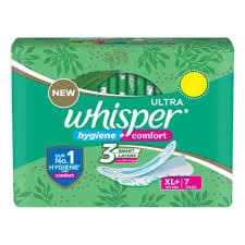 Whisper Ultra Clean XL+ 7's INR 90 - 50% off