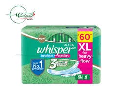 Whisper Ultra Hygiene XL 6 INR 60- 25% OFF
