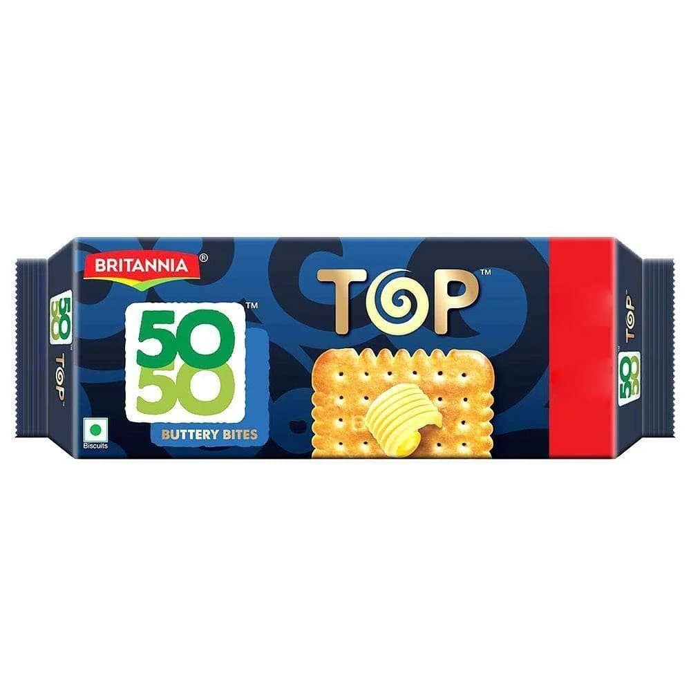 Britannia 50-50 Top Buttery Bites Biscuit 75gm NPR 25