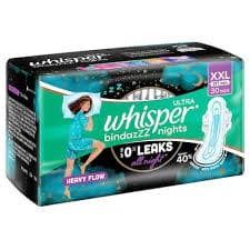Whisper bindaz night XXL 30 INR 470 - 50% off